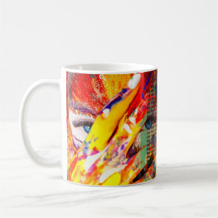 Mug Peinture des boutons de la peau sur les médias soc