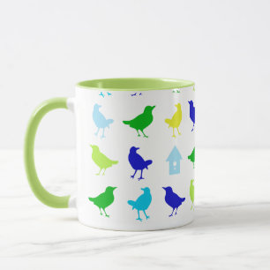 Mug Peinture des oiseaux colorés par Chariklia Zarris