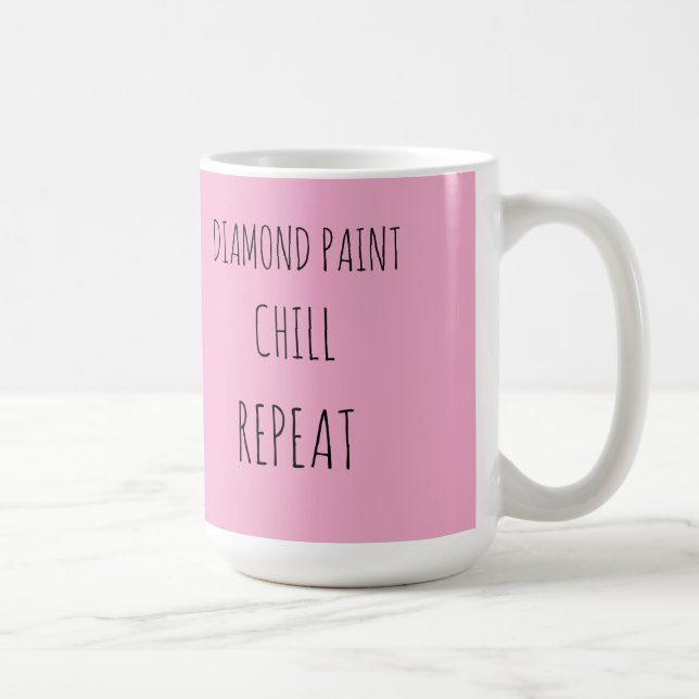 Mug Peinture diamant, se détendre, répéter (Droite)