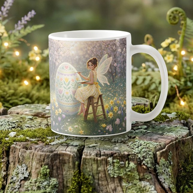 Mug Peinture d'oeuf de fée de Pâques Printemps (Créateur téléchargé)