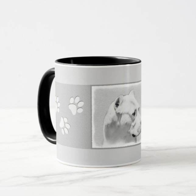 Mug Peinture Dogo Argentino - L'art original du chien (Devant gauche)