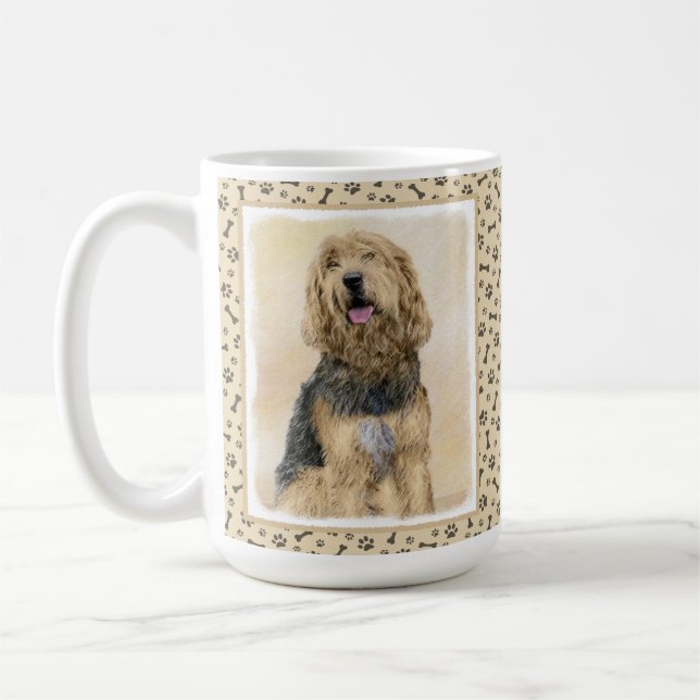 Mug Peinture d'Otterhound - Joli art original de chien (Gauche)