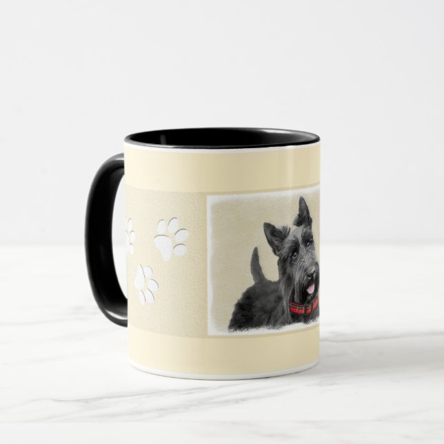Mug Peinture écossaise Terrier - Cute Original Chien A (Devant gauche)