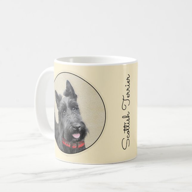 Mug Peinture écossaise Terrier - Cute Original Chien A (Devant gauche)