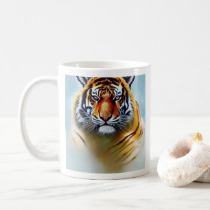 Mug Peinture faciale de tigre - Artwork de faune frapp