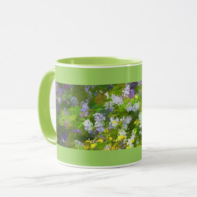 Mug Peinture fleur sauvage Impasto - Art Fleur Origina (Devant gauche)