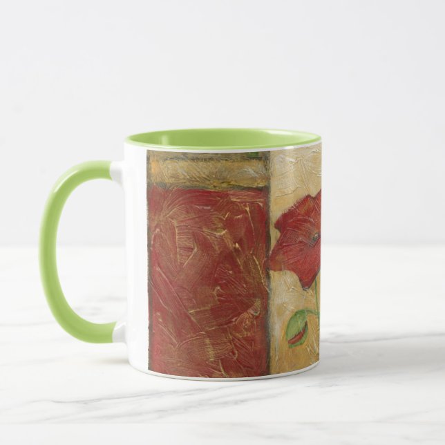 Mug Peinture florale avec traits de pinceau visibles (Gauche)
