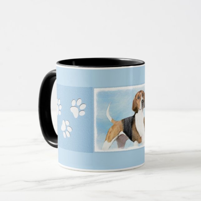 Mug Peinture Foxhound en anglais - Joli art original c (Devant gauche)
