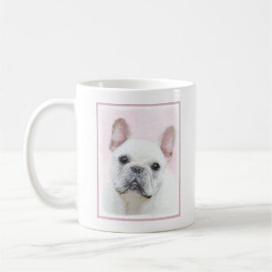 Mug Peinture française de Bulldog (Crème/Blanc) - Art