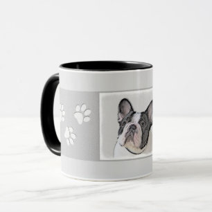 Mug Peinture française de Bulldog (Pied de broche) - A