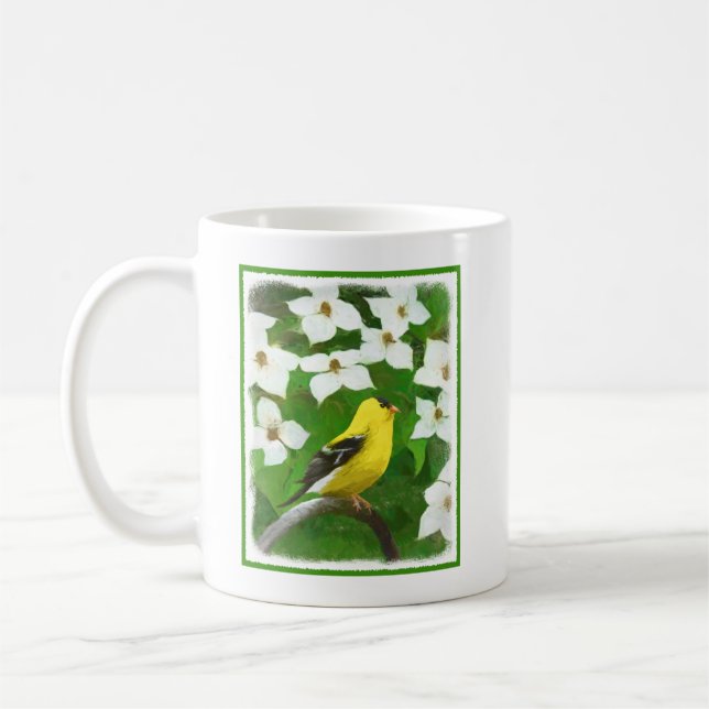 Mug Peinture Goldfinch - Cute Original Chien Art (Gauche)