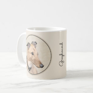 Mug Peinture Greyhound - Cute Original Chien Art