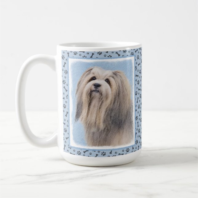 Mug Peinture Havanaise (Argent) - Cute Original Chien  (Gauche)