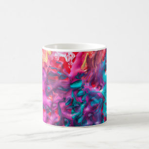 Mug Peinture humide coloré palette d'art abstrait mode