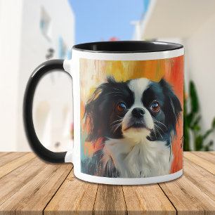 Mug Peinture impressionniste de chien chinois japonais