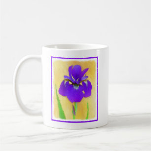 Mug Peinture Iris à pois pourpre - Chien original mign