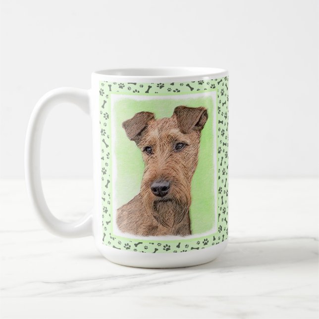 Mug Peinture Irlandaise Terrier - Cute Original Chien  (Gauche)