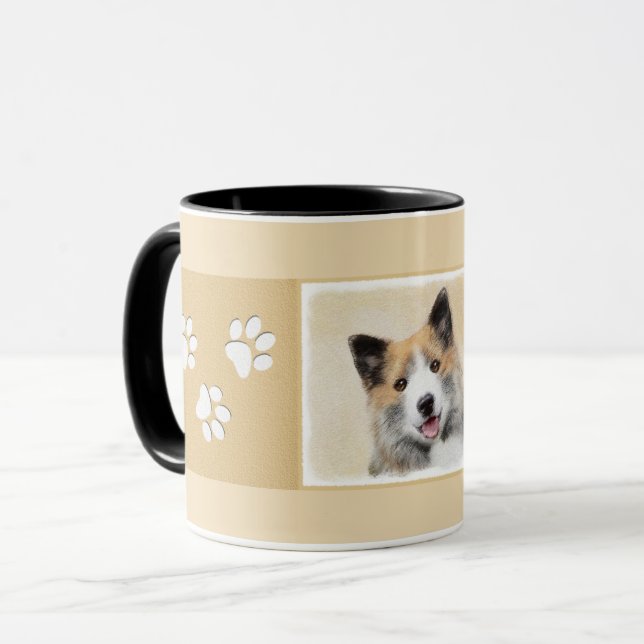 Mug Peinture islandaise pour chien de mer - Art origin (Devant gauche)
