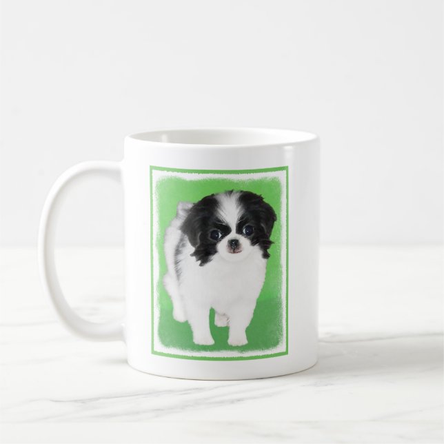 Mug Peinture japonaise de chiot - Art original de chie (Gauche)