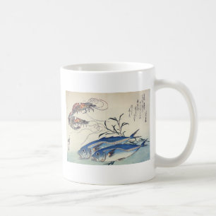 Mug Peinture japonaise de vie marine circa 1800's