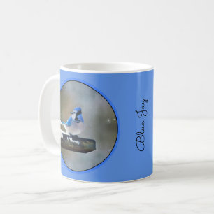 Mug Peinture Jay Bleu - Art Oiseau Original