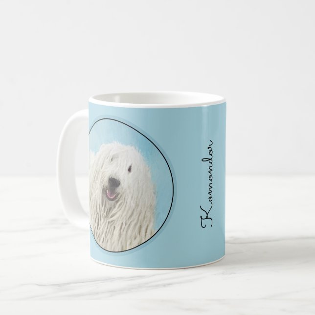 Mug Peinture Komondor - Cute Original Chien Art (Devant gauche)