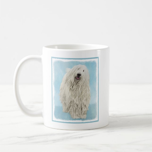 Mug Peinture Komondor - Cute Original Chien Art (Gauche)