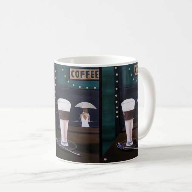 Mug Peinture Latte Macchiato par Alfred Fox (Devant droit)