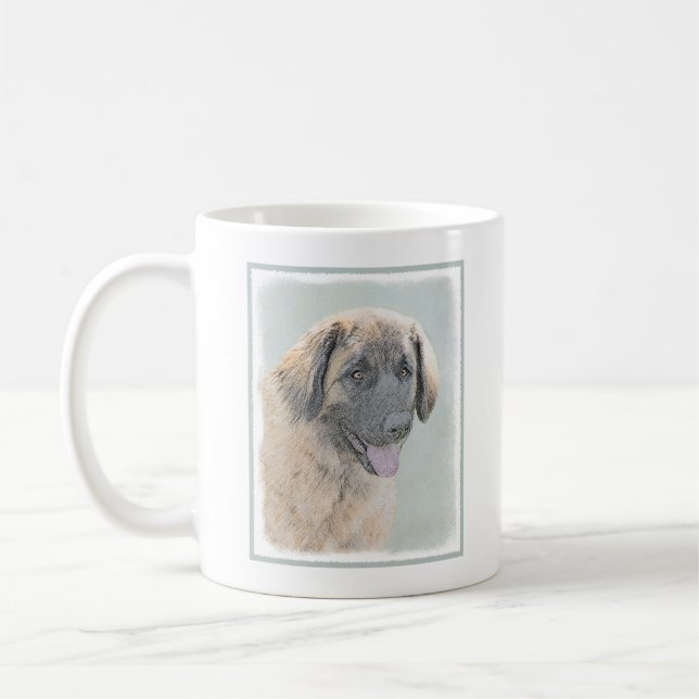 Mug Peinture Leonberger - Joli art original chien (Gauche)