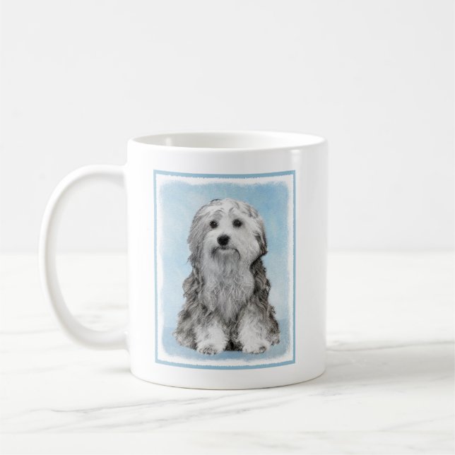 Mug Peinture Lowchen - Cute Original Chien Art (Gauche)
