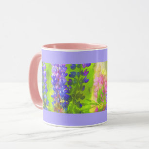 Mug Peinture Lupine - Art Fleur Original