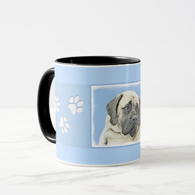 Mug Peinture Mastiff (Fawn) anglaise - Art Chien origi (Devant gauche)
