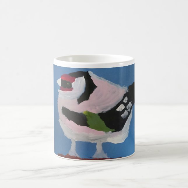 Mug Peinture mignonne abstraite d'oiseau de (Centre)