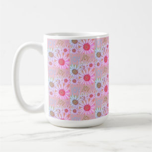 Mug Peinture Motif de la marguerite rose et blanc du p