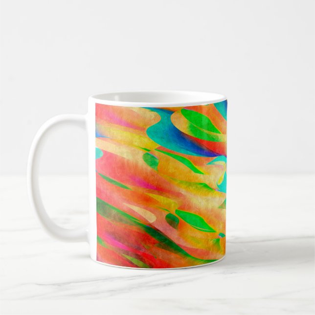 Mug peinture multicolore art fond d'écran abstrait (Gauche)