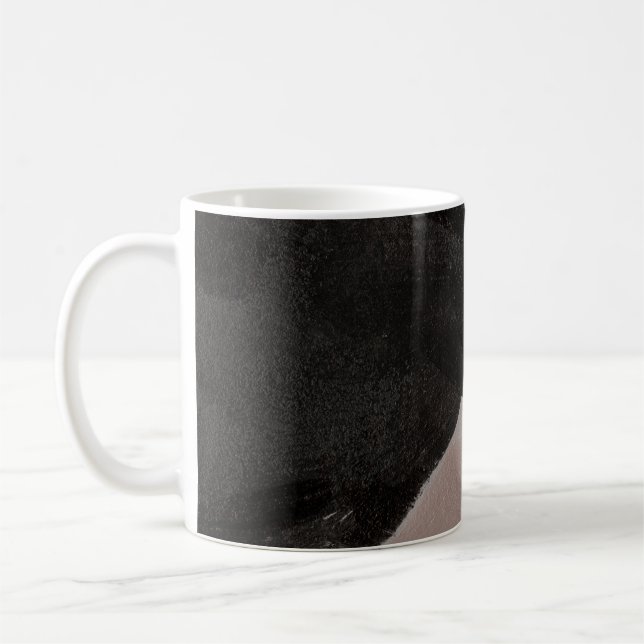 Mug Peinture multimédia mixte, design abstrait minimal (Gauche)