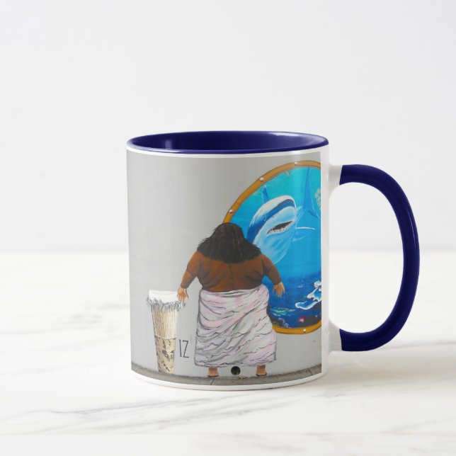 Mug Peinture murale hawaïenne de l'Israël d'art de rue (Droite)