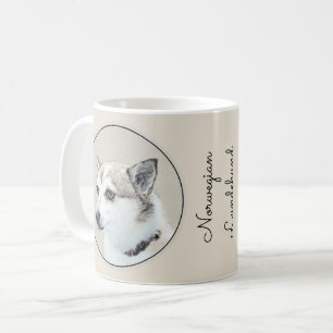 Mug Peinture norvégienne Lundehund - Art original chie