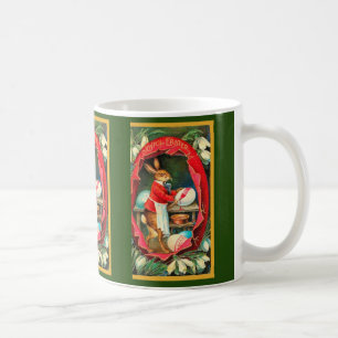 Mug Peinture Oeufs de Pâques Rouge Vintage Pâques