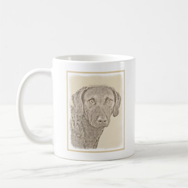 Mug Peinture originale de chien par Retriever de Chesa (Gauche)