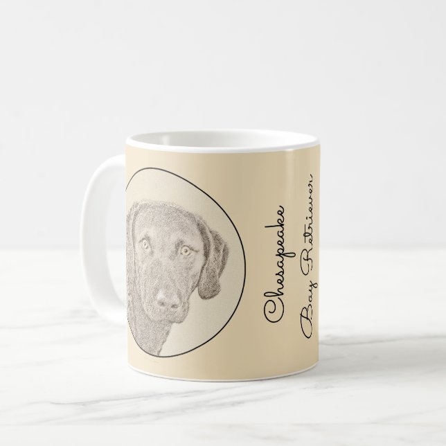 Mug Peinture originale de chien par Retriever de Chesa (Devant gauche)