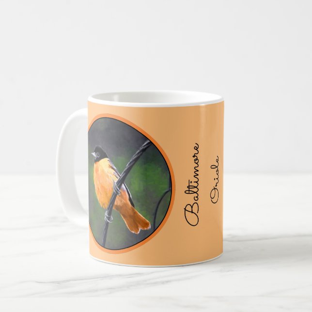 Mug Peinture Oriole - Art Oiseau Original (Devant gauche)