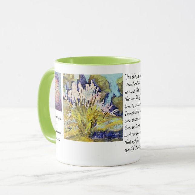 Mug Peinture Panaches d'herbe sauvage / Artiste Larry  (Devant gauche)
