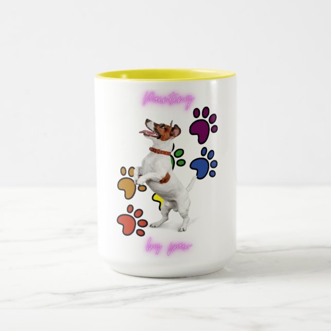 MUG "PEINTURE PAR PAW' COMBO DEUX BOUGIES EN TONNE. (Centre)