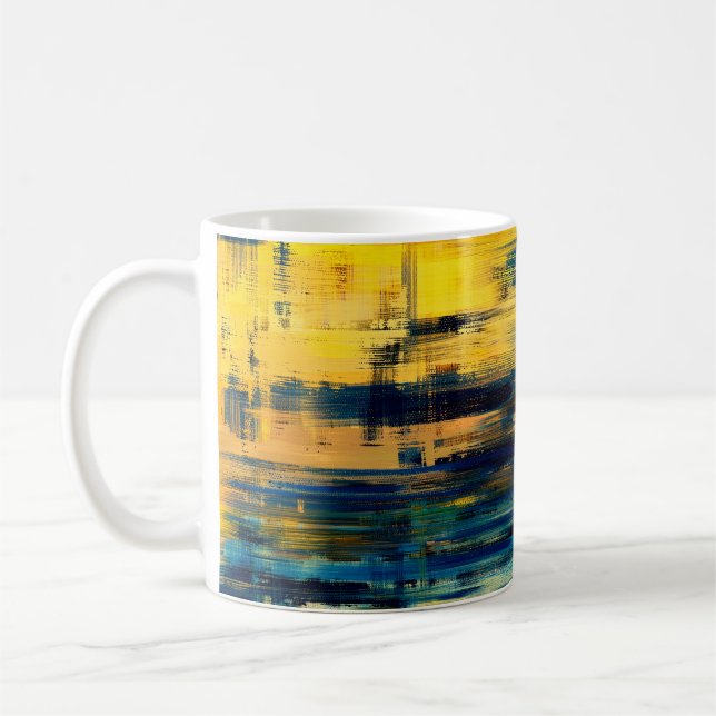 Mug peinture paysage d'art Abstrait, illust arrière -  (Gauche)