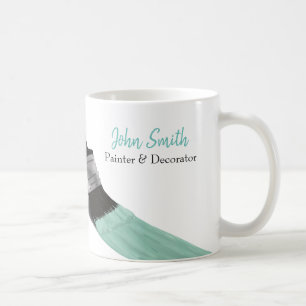 Mug Peinture Peintre Service Société Brush Pastel Mint