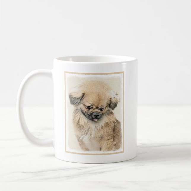 Mug Peinture Pekingese - Cute Original Chien Art (Gauche)