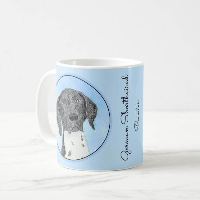 Mug Peinture pointeur germanique - Art original (Devant gauche)
