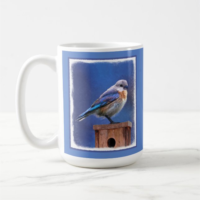 Mug Peinture pour oiseaux bleus (femelle) - Art origin (Gauche)