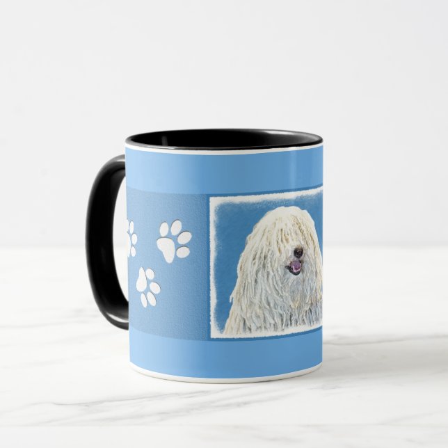 Mug Peinture Puli - Cute Original Chien Art (Devant gauche)